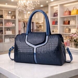 Purse Blue Crossbody Large‎ Bag